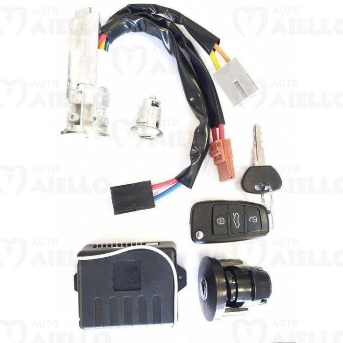 Kit serrature Aixam blocchetto + telecomando +centralina + tappo gasolio + nottolino porta Vision Sensation