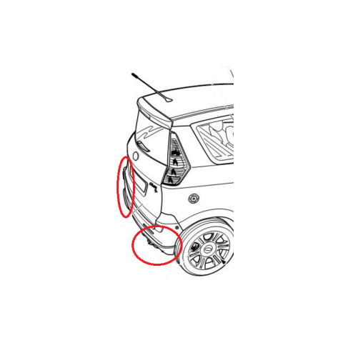 MODANATURA PARAURTI POST. DESTRA MICROCAR M.GO 2