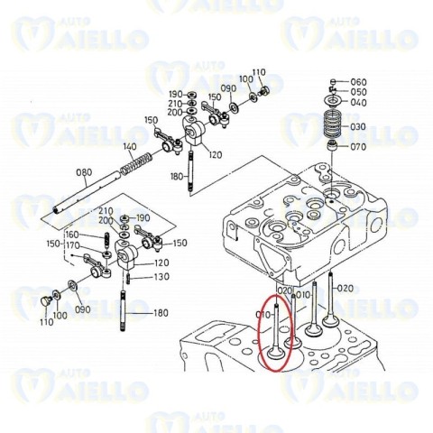 VALVOLA ASPIRAZIONE MOTORE KUBOTA Z402 Z482 AIXAM 2