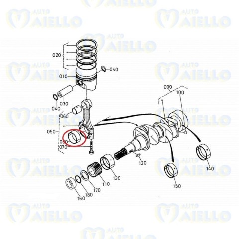 BRONZINE BIELLA MOTORE KUBOTA