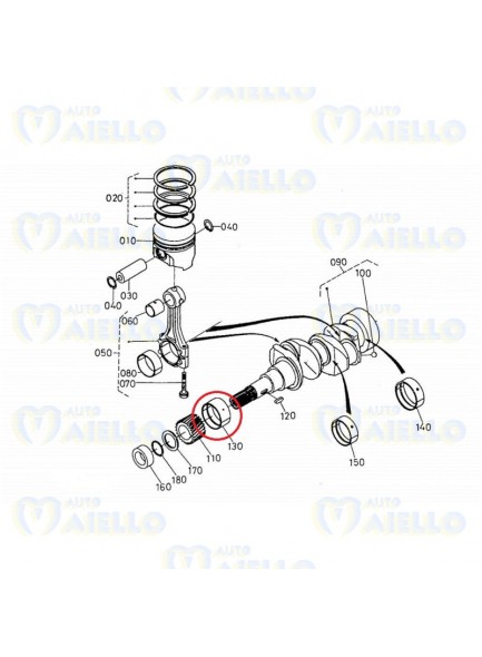 BRONZINE MOTORE KUBOTA Z402 482