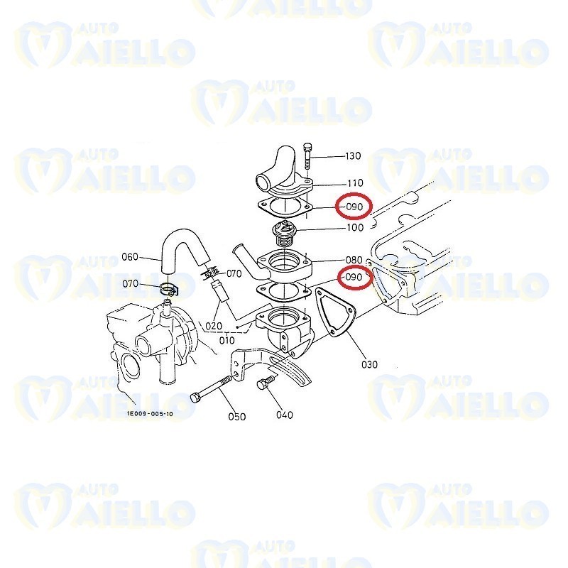GUARNIZIONE TERMOSTATO MOTORE KUBOTA Z402 482 DIAMETRO 38