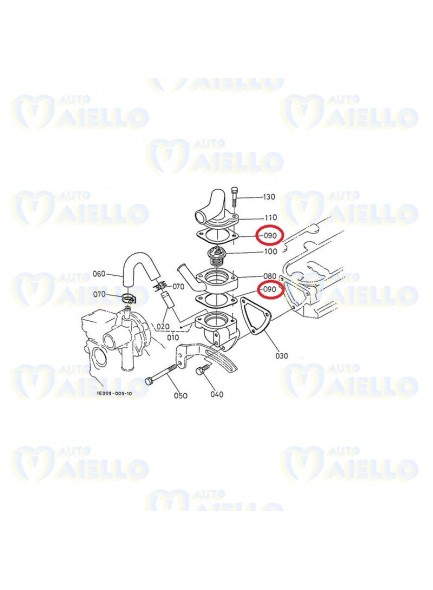 GUARNIZIONE TERMOSTATO MOTORE KUBOTA Z402 482 DIAMETRO 38