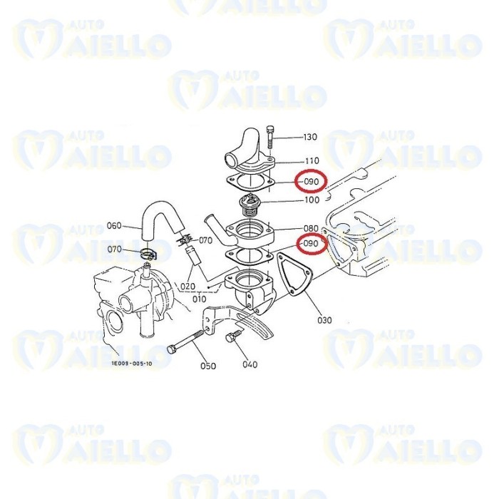 GUARNIZIONE TERMOSTATO MOTORE KUBOTA Z402 482 DIAMETRO 38